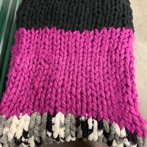 Hand woven wool throw